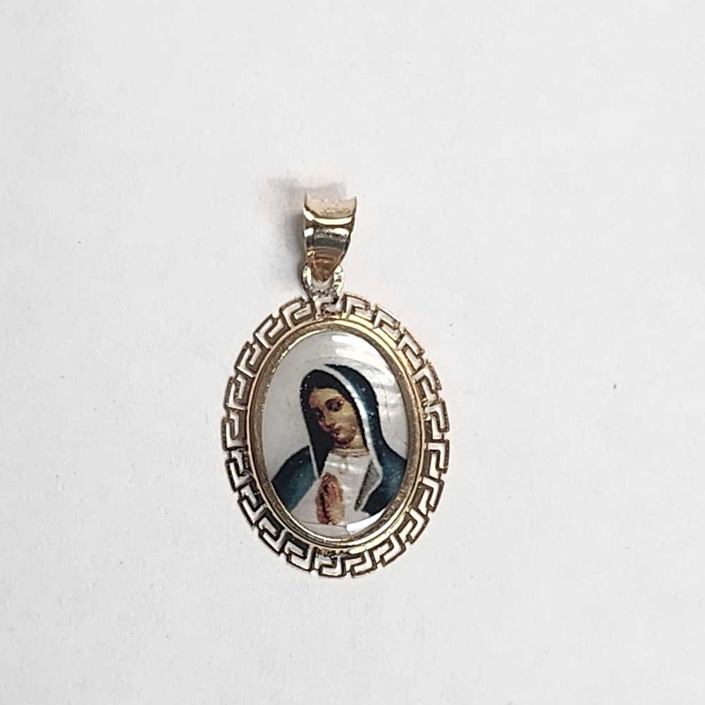 Gold Religious Pendant Necklace